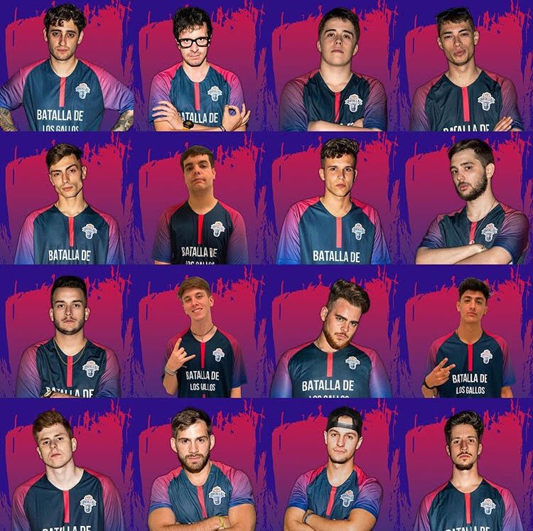 Los 16 gallos de la Final Nacional de Red Bull 2019. Vía Instagram: @redbull_gallos